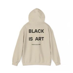 Beige Hoodie Black Is Art- Home Art Collection